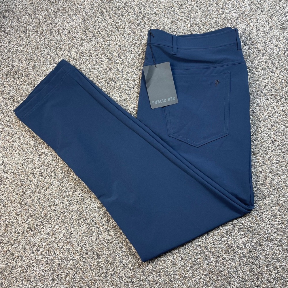 Public Rec Workday Pant's Men's 40x34 Navy Blue Stretch Golf Casual Trousers NWT